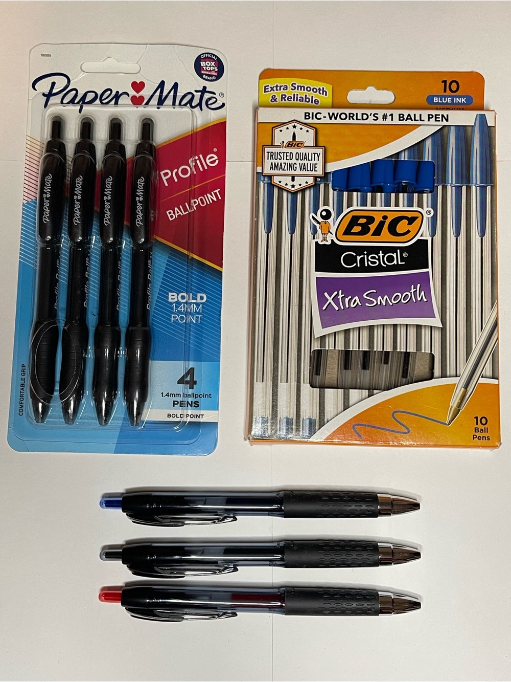 Ballpoint Pens Paper Mate, BIC, and Uniball Signo Bundle Pack of 17
